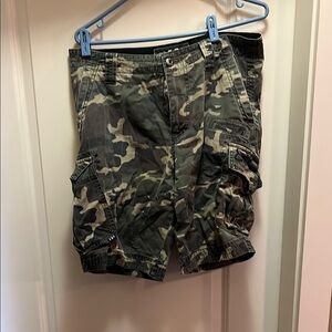 Fox Green and Brown Cargo Shorts Durable Cotton Blend